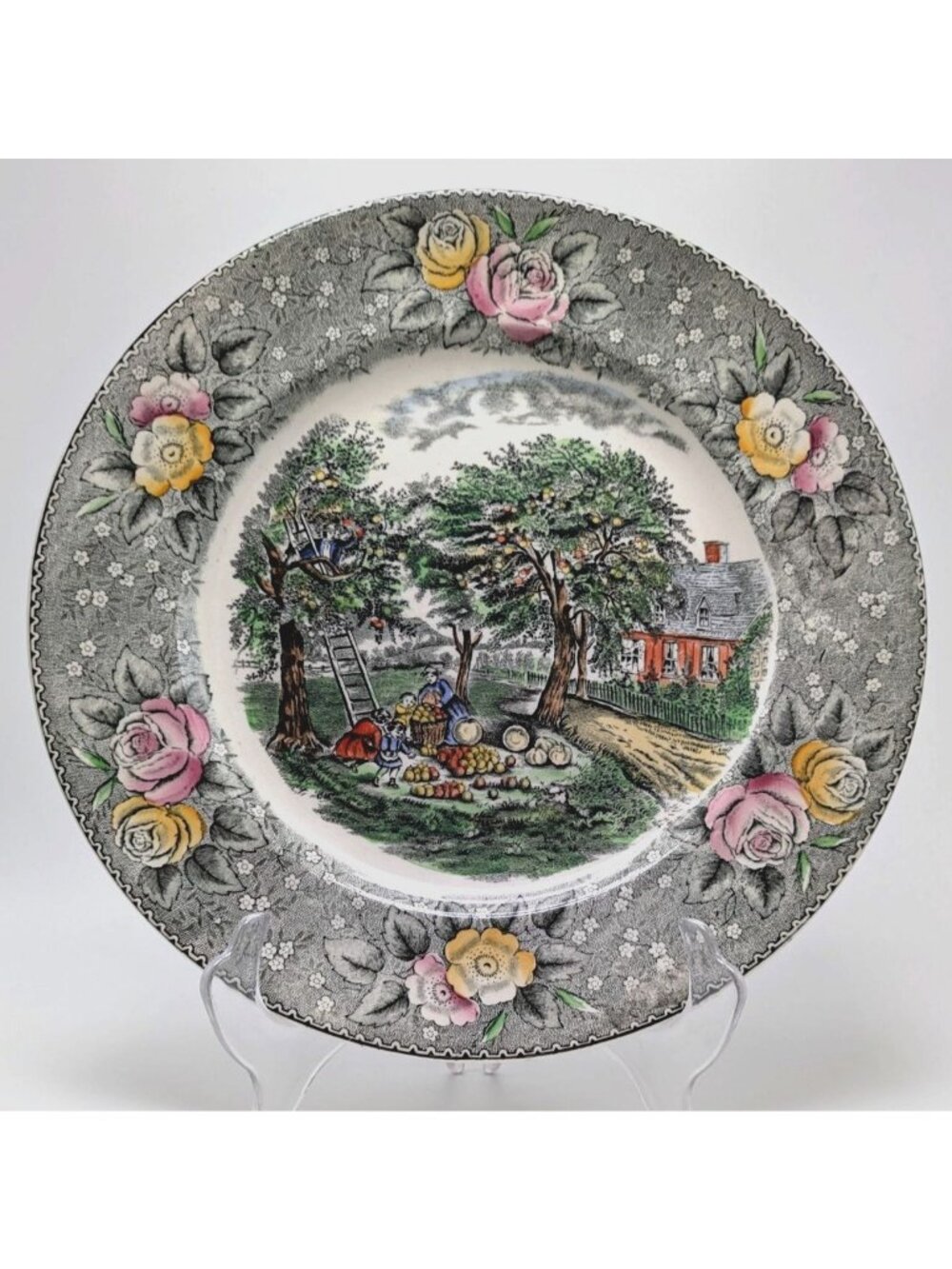 Adams American Homestead Autumn Dinner Plate Vintage Collectible Decorative